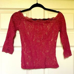 Moda International - Women’s Quarter Sleeve Lace Blouse - Size XS